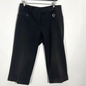 ANN TAYLOR Black Curvy Fit Crop Pants Size 10